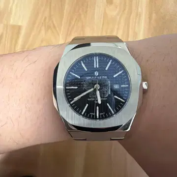 오리엔트 자동 와인딩 손목시계 방수 블랙 다이얼 (작동하지 않음)