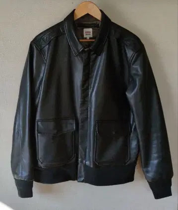 EDWIN 인조 가죽 가죽 자켓 L 블랙 플라이트 자켓 YKK