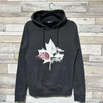 THE NORTH FACE 그레이 캐나다 메이플 리프 후드티 M