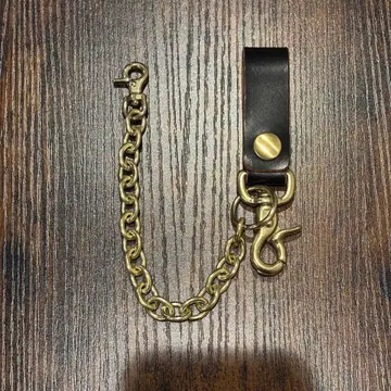 월렛 체인 도치기 가죽 차심 블랙