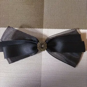 GOLD PARIS 블랙 리본 머리핀