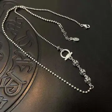 실버 925 플로럴 앵커 체인 목걸이