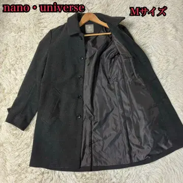 새상품급 nano universe 스텐카라 코트 M 사이즈 차콜 그레이