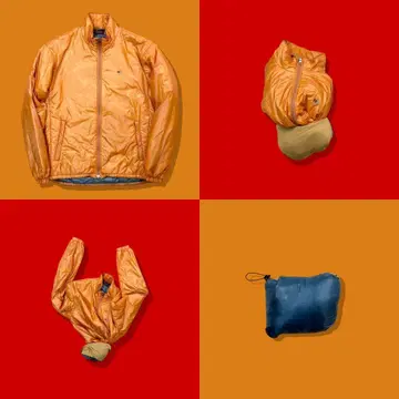 00s Y2K 문스톤 패커블 프리마 로프트 패딩 자켓 오렌지