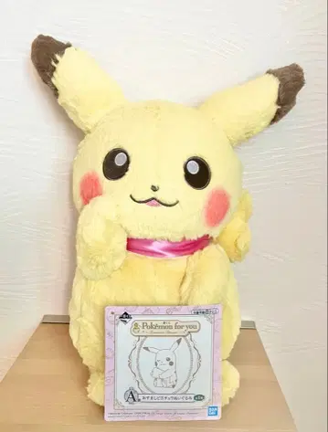 포켓몬 제일복권 피카츄 얌전한 봉제 인형 pokemon 리본