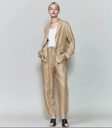 6 ROKU 린넨 블루 자켓