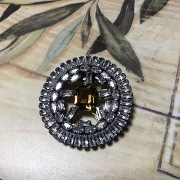 rada 라다 크리스탈 브로치 이탈리아제