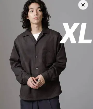 나노 유니버스 nano universe 페이크 스웨이드 셔츠 차콜