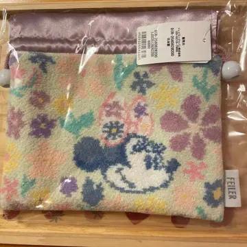 FEILER 꽃무늬 플리스 복조리형 파우치 소형