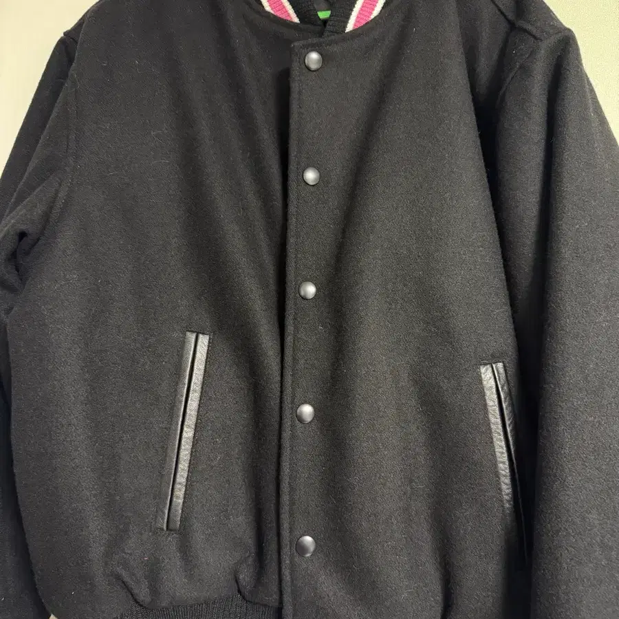 Stussy S Talk Melton Varsity Jacket Black M on Bunjang Global Site.