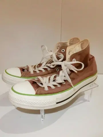 컨버스 올스타 스니커즈 하이컷 27cm 그린 라인 브라운 계열