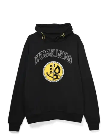 러셀노 SMILE MASK HOODIE / 속기모 로고 자수 와펜