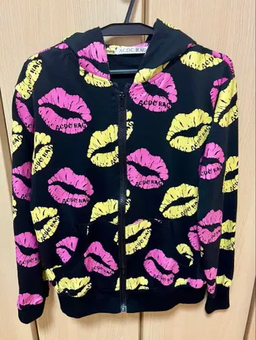 [ ACDC RAG ] [ 새상품급 ] 립 마크 집업 후드티