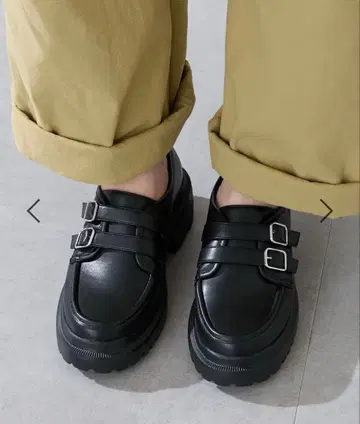 [시착만 한 상품] ORiental TRaffic 더블 벨트 통굽 신발