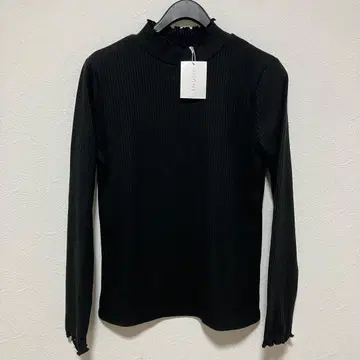 INGNI 리브 니트탑 M 블랙 택 포함