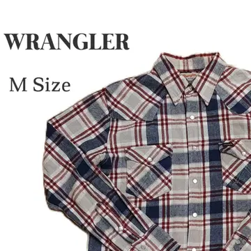 Wrangler 체크 무늬 웨스턴 셔츠 M 아메카지