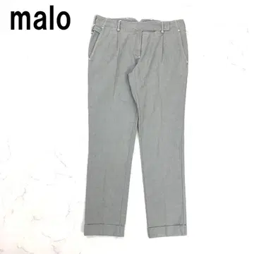 A7535 마를로 캐주얼 팬츠 슬랙스 면 벨트풍 그레이 40