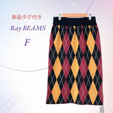 [택 포함 새상품] 레이빔즈/아가일 니트 스커트