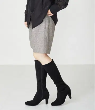 [ M 사이즈 ] 오리엔탈 트래픽 롱 부츠 벨로아 아몬드 토