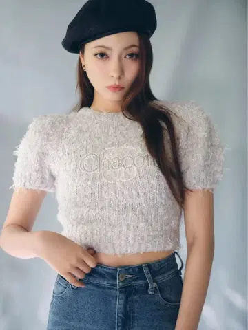 Chacott 반팔 니트 그레이