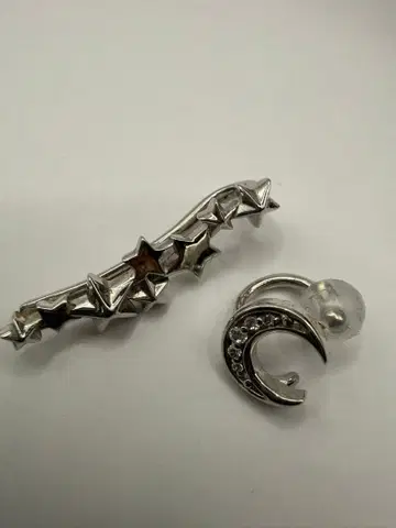 실버 925 이어커프 2세트 별&달 모티브