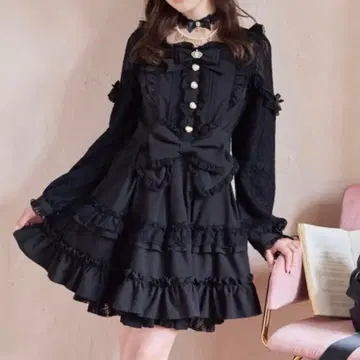 LIZLISA 티아라 리본 티어드 원피스