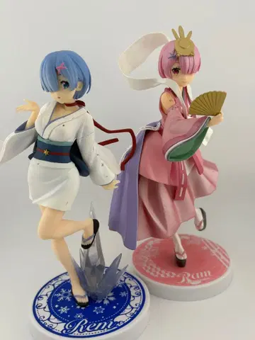 렘 라무 기모노 스타일 피규어 세트 리제로