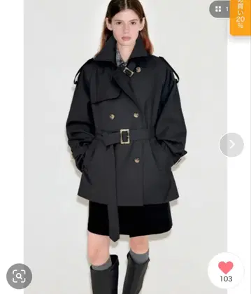 Fano studios 하프 기장 트렌치코트 FD25W088 블랙