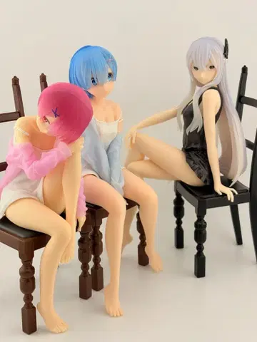 렘 라무 에밀리아 피규어 3체 세트 리제로