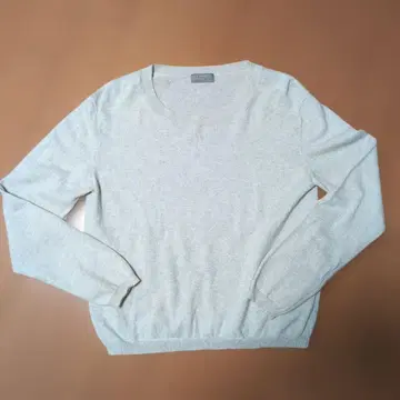 마가렛 하우엘 라이트 그레이 크루넥 긴팔 니트 스웨터