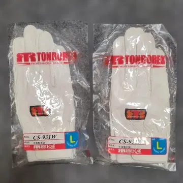 화이트 화이트 컬러 소가죽 장갑 CS931W L 주식회사 잠자리 2세트