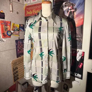 70's 쇼와 레트로 폴리 셔츠