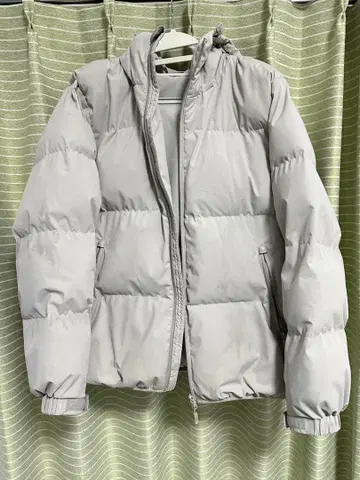 GU 후드 부착 다운 자켓 44-OT 라이트 그레이