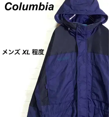 컬럼비아 마운틴 자켓 자수 로고 네이비 네이비 블랙 XL