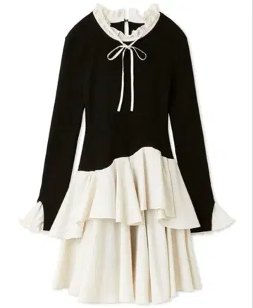 스나이델 Sustainable 도킹 미니 니트 원피스 블랙