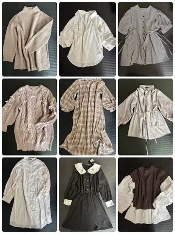 여성용 의류 세트 M.L.프리 32벌+잡화 3개 일괄 중고