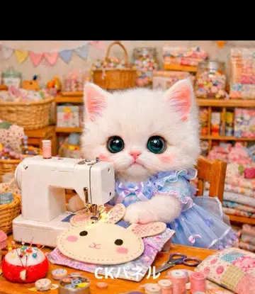 주문 페이지 손수건 289 미싱 냥코 패턴 1/15