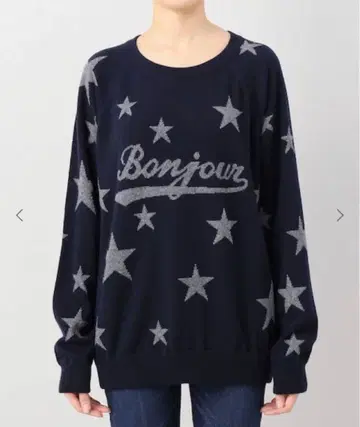 QUEENE&BELLE 라빠르망 별주 캐시미어 100% 니트 별 패턴