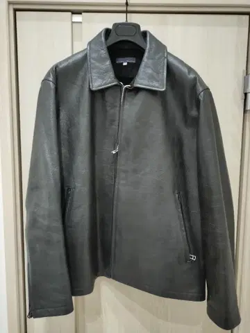 CHEVIGNON 가죽 자켓 LL XL 그레이 블랙