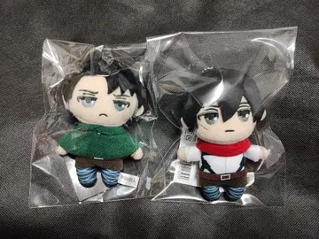 진격의 거인 봉제 인형 키링 리바이 미카사