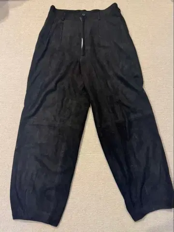 TOKIO KUMAGAI 토키오쿠마가이 가죽 팬츠 스웨이드 블랙 M