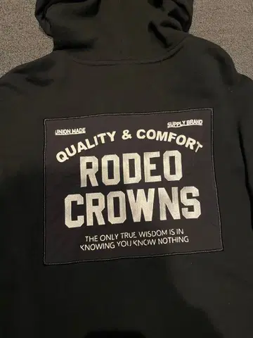 RODEO CROWNS 나일론 아플리케 로고 ZIP 후드티