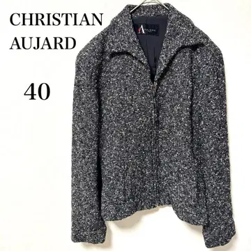 크리스찬 오자르 트위드 자켓 블랙&화이트 40 L 사이즈 상당 긴팔