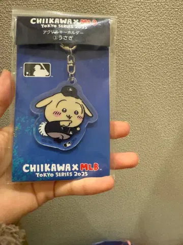 치이카와 MLB 아크릴 키링 토끼 심판 다저스 컵스