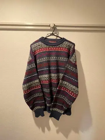 JOHN ASHFORD 니트 스웨터 다색 스트라이프