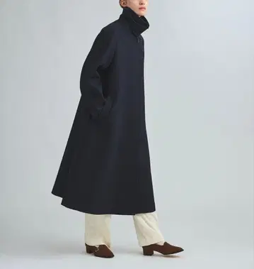 2025 스티븐 앨런 울 캐시미어 텐트 롱 코트 네이비 S