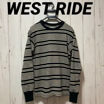 WEST RIDE 롱T셔츠 보더 무늬 사이즈 38 바이커