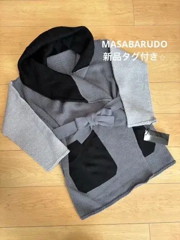 [택 포함 새상품] MASABARUDO 랩 가디건 숄카라 코트