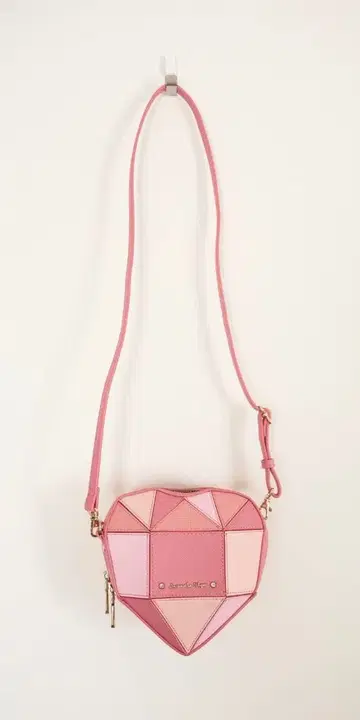 사만사 베가 하트 숄더백 핑크 배색 디자인 귀여움