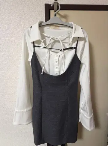 ANDMARY Betty layered check dress